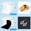 Mini Light Box,Photography Table Top Light Box 20 LED Portable Photo Studio Shooting Tent with 2 Kinds Color Backdrops (24x23x23cm)