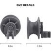 8Pcs 4581DD3002A Upper Dishrack Roller Wheels Assembly Compatible with LG Dishwasher Parts Replaces 4581DD9001B AP4437685 PS3523050 1266813 EA3523050