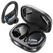 Wireless Earbuds Bluetooth Headphones 80hrs Playback Ear Buds Power Display with Noise Canceling Mic Headsets for Sports/Workout/Running Black
