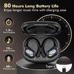 Wireless Earbuds Bluetooth Headphones 80hrs Playback Ear Buds Power Display with Noise Canceling Mic Headsets for Sports/Workout/Running Black