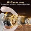 Wireless Earbuds Bluetooth Headphones 80hrs Playback Ear Buds Power Display with Noise Canceling Mic Headsets for Sports/Workout/Running Rose Gold