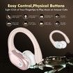 Wireless Earbuds Bluetooth Headphones 80hrs Playback Ear Buds Power Display with Noise Canceling Mic Headsets for Sports/Workout/Running Rose Gold