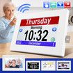 8 Inch Touch Screen Button Clock Seniors Large Fonts Dementia Clocks Clear Display Calendar Voice Reminder Digital Photoframe Elderly Alzheimer Clock