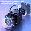 Karaoke Machine Two Wireless Microphone PA System Bluetooth Speaker Bass Treble TF Card USB AUX TV Party Birthday,Blue
