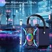 Karaoke Machine Two Wireless Microphone PA System Bluetooth Speaker Bass Treble TF Card USB AUX TV Party Birthday,Blue