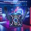 Karaoke Machine Two Wireless Microphone PA System Bluetooth Speaker Bass Treble TF Card USB AUX TV Party Birthday,Blue