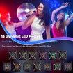 Karaoke Machine Two Wireless Microphone PA System Bluetooth Speaker Bass Treble TF Card USB AUX TV Party Birthday,Blue