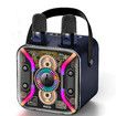 Karaoke Machine Two Wireless Microphone PA System Bluetooth Speaker Bass Treble TF Card USB AUX TV Party Birthday,Blue