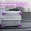8Pcs Luggage Compartment Wheel Protection Cover,Shock Proof Carry on Luggage Wheels Cover,Wear Resistant and Noise Reducing, Purple