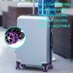 8Pcs Luggage Compartment Wheel Protection Cover,Shock Proof Carry on Luggage Wheels Cover,Wear Resistant and Noise Reducing, Purple