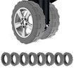 8Pcs Luggage Compartment Wheel Protection Cover,Shock Proof Carry on Luggage Wheels Cover,Wear Resistant and Noise Reducing, Grey