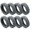 8Pcs Luggage Compartment Wheel Protection Cover,Shock Proof Carry on Luggage Wheels Cover,Wear Resistant and Noise Reducing, Grey