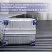 8Pcs Luggage Compartment Wheel Protection Cover,Shock Proof Carry on Luggage Wheels Cover,Wear Resistant and Noise Reducing, Blue