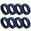 8Pcs Luggage Compartment Wheel Protection Cover,Shock Proof Carry on Luggage Wheels Cover,Wear Resistant and Noise Reducing, Blue