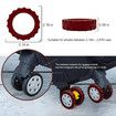 8Pcs Luggage Compartment Wheel Protection Cover,Shock Proof Carry on Luggage Wheels Cover,Wear Resistant and Noise Reducing, Red