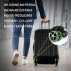 8Pcs Luggage Compartment Wheel Protection Cover,Shock Proof Carry on Luggage Wheels Cover,Wear Resistant and Noise Reducing, Green