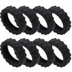 8Pcs Luggage Compartment Wheel Protection Cover,Shock Proof Carry on Luggage Wheels Cover,Wear Resistant and Noise Reducing, Black