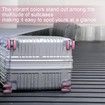8Pcs Luggage Compartment Wheel Protection Cover,Shock Proof Carry on Luggage Wheels Cover,Wear Resistant and Noise Reducing, Pink