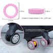 8Pcs Luggage Compartment Wheel Protection Cover,Shock Proof Carry on Luggage Wheels Cover,Wear Resistant and Noise Reducing, Pink