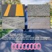 8Pcs Luggage Compartment Wheel Protection Cover,Shock Proof Carry on Luggage Wheels Cover,Wear Resistant and Noise Reducing, Pink