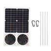 40W 6 Inch Solar Panel Fan Kit Waterproof Portable Dual Fan for Home Attic Pet House Energy Saving Ventilation Pet Houses Chicken Coops