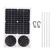40W 6 Inch Solar Panel Fan Kit Waterproof Portable Dual Fan for Home Attic Pet House Energy Saving Ventilation Pet Houses Chicken Coops