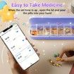 Portable Automatic Pill Dispenser,Smart 7 Day Pill Organizer with Alarm And APP,Weekly Travel Pill Case,For Medicines,Supplements and Vitamins Purple