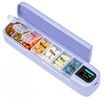 Portable Automatic Pill Dispenser,Smart 7 Day Pill Organizer with Alarm And APP,Weekly Travel Pill Case,For Medicines,Supplements and Vitamins Purple