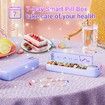 Portable Automatic Pill Dispenser,Smart 7 Day Pill Organizer with Alarm And APP,Weekly Travel Pill Case,For Medicines,Supplements and Vitamins Purple
