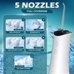 High-Pressure Water Dental Flosser 300ml Reservoir Portable Teeth Gum Cleaning 4 Modes