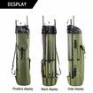 Portable Fishing Rod Bag,Fishing Pole Case Bag with Durable Folding Oxford Fabric,Holds 5 Poles Tackle Color Green