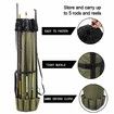 Portable Fishing Rod Bag,Fishing Pole Case Bag with Durable Folding Oxford Fabric,Holds 5 Poles Tackle Color Green