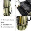 Portable Fishing Rod Bag,Fishing Pole Case Bag with Durable Folding Oxford Fabric,Holds 5 Poles Tackle Color Green