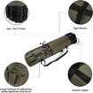 Portable Fishing Rod Bag,Fishing Pole Case Bag with Durable Folding Oxford Fabric,Holds 5 Poles Tackle Color Green
