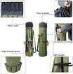 Portable Fishing Rod Bag,Fishing Pole Case Bag with Durable Folding Oxford Fabric,Holds 5 Poles Tackle Color Green