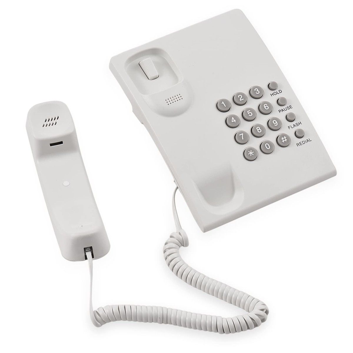 Corded Landline Desk Phone With Big Buttons For The Elderly,Home Office,Hotel,Bathroom Color White