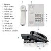Corded Landline Desk Phone With Big Buttons For The Elderly,Home Office,Hotel,Bathroom Color White