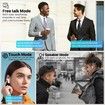 AI Language Translation Earbuds,In-Ear LCD Touchscreen Real-Time Translator for 144 Languages and Accents,Ideal for Travel and Business,White