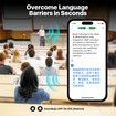 AI Language Translation Earbuds,In-Ear LCD Touchscreen Real-Time Translator for 144 Languages and Accents,Ideal for Travel and Business,White
