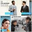 AI Language Translation Earbuds,In-Ear LCD Touchscreen Real-Time Translator for 144 Languages and Accents,Ideal for Travel and Business,Black