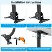 Starlink Gen 3 Mount,Starlink Mounting Kit,Starlink Wall Mount,Includes Pipe Adapter,Starlink Gen 3 Roof Mount