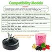 7 Fins Blender Blade Compatible with Ninja BN401 BN751 BN801 BL480-30, Ninja Blender Replacement Parts for Auto iQ BL682-30 BL642-30 BL687CO-30