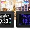 8 Inch Touch Screen Button Clock Seniors Large Fonts Dementia Clocks Clear Display Calendar Voice Reminder Digital Photoframe Elderly Alzheimer Clock
