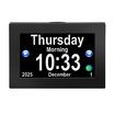8 Inch Touch Screen Button Clock Seniors Large Fonts Dementia Clocks Clear Display Calendar Voice Reminder Digital Photoframe Elderly Alzheimer Clock