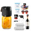 Mason Jar Vacuum Sealer Electric Mason Jar Vacuum Sealer Kit for Wide Mouth and Regular Mouth Mason Jars for Food Storage
