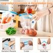 Handheld Vacuum Sealer Food Mason Jars Sous Vide Compact Cordless Rechargeable 60kPa LCD 4 Lids