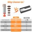 Handheld Vacuum Sealer Food Mason Jars Sous Vide Compact Cordless Rechargeable 60kPa LCD 4 Lids
