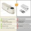 Mini Vacuum Sealer Food 3-in-1 Cordless Rechargeable Dry Moist Storage 4 Snack Bags Heat Sealer Chip Inflation Pump,Beige