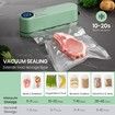 Mini Vacuum Sealer Food 3-in-1 Cordless Rechargeable Dry Moist Storage 4 Snack Bags Heat Sealer Chip Inflation Pump,Green