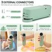 Mini Vacuum Sealer Food 3-in-1 Cordless Rechargeable Dry Moist Storage 4 Snack Bags Heat Sealer Chip Inflation Pump,Green